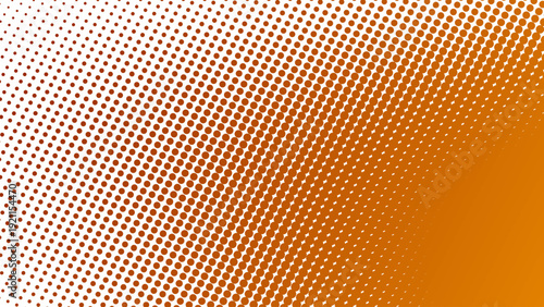 Orange Gradient with Halftone Dot Abstract Background in Modern Minimal Digital Texture Style