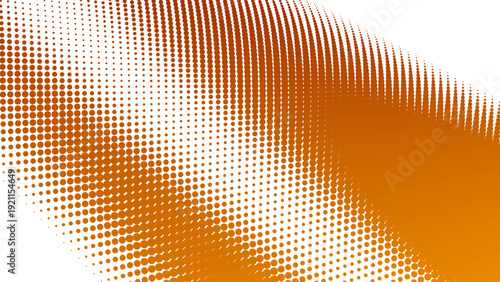 Orange Gradient with Halftone Dot Abstract Background in Modern Minimal Digital Texture Style