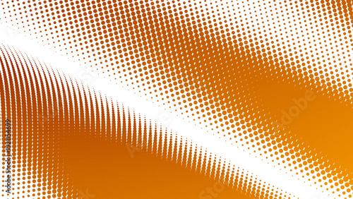 Orange Gradient with Halftone Dot Abstract Background in Modern Minimal Digital Texture Style