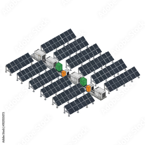 Solar Panels with Satellite Equipment.