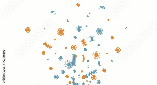 Colorful Virus Particles and Bacteria Illustration.
