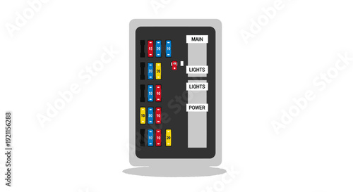 Elevator Control Panel with Buttons and Display.