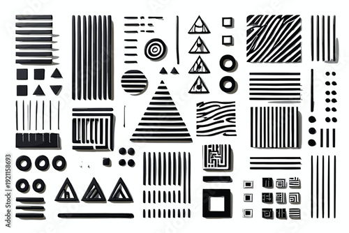 Abstract Vector Striped Background. Black and White Stripes . Wave Stripes . Curved Lines 