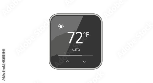 Smart Thermostat Device Showing Temperature Control.