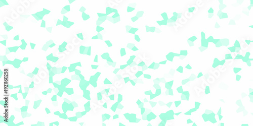 Vector Abstract background features random pattern of turquoise specks, forming modern design elements. ideal visual for presentations. capturing simplicity. 