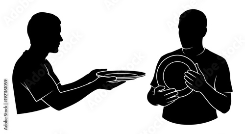 Two individuals demonstrating a hand gesture or sign language communication technique