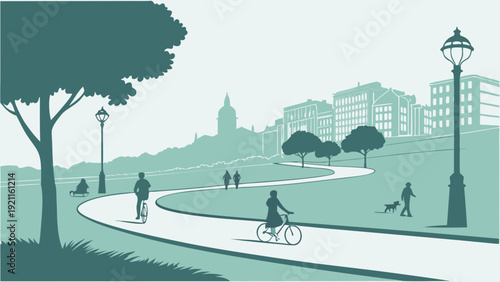 Minimal Urban Park Vector
