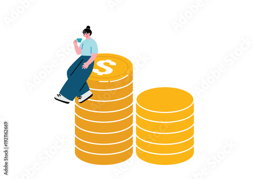 お金を稼ぐ女性