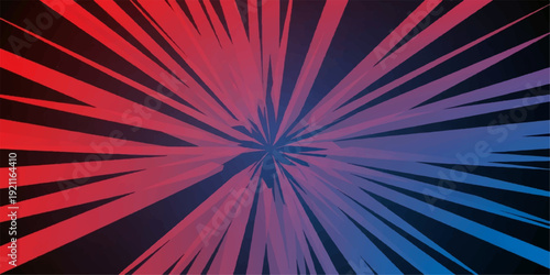 An abstract colorful background featuring a retro sunburst pattern with pink and orange light rays exploding in a vibrant starburst vector design and grunge texture wallpaper illustration