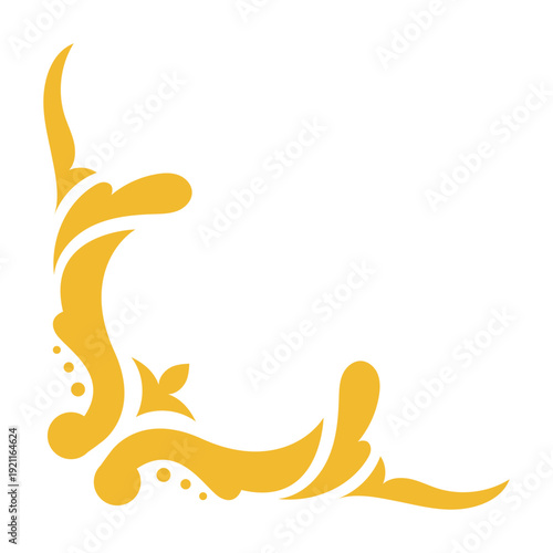 Elegant Gold Corner Ornament