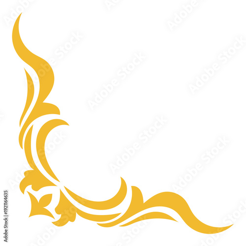 Elegant Gold Corner Flourish