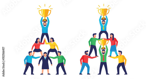 Paramedics with ambulances a male and female healthcare professional illustration