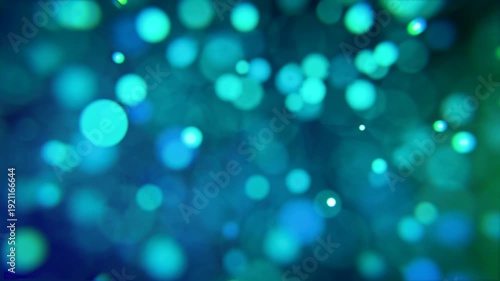 Glowing Circles with Blurred Effect on Black Backdrop