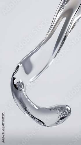 digital technology silver metal liquid poster background
