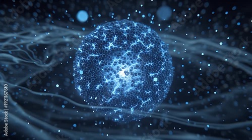 Wallpaper Mural Abstract Digital Visualization of Hydrogen Energy Fuel Cell Video. Torontodigital.ca