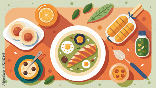 Spanish Tapas Vector Illustration