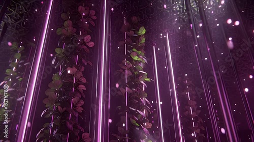 Wallpaper Mural Modern Indoor Vertical Farm with LED Growth Lights Video. Torontodigital.ca