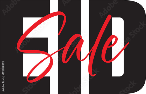 EID Sale E-Commerce Sales Label Design Marketing Offer Symbol Vector Illustration