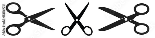 hair scissors silhouette vector set, scissors icons,  hair scissors vector illustration.