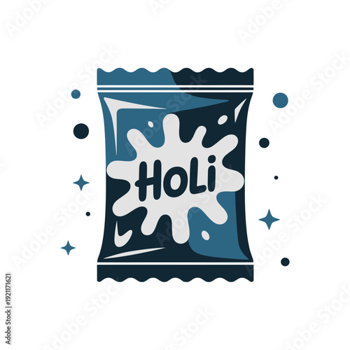 A festive package of Holi powder promises vibrant celebration and joyful traditions.