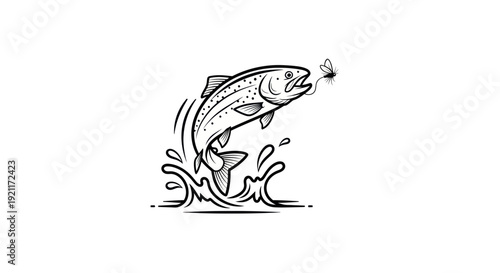 Jumping Trout Fishing Fly