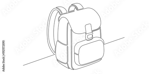 backpack line art