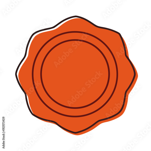 wax seal with clipping path