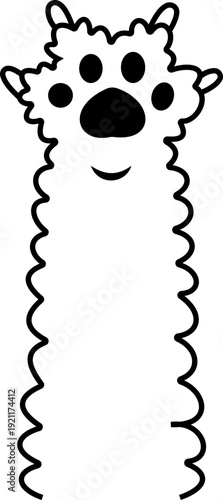 Cat paw print icon, animal footprint symbol for pet care, veterinary clinic, grooming salon and pet shop logo design in minimal line style vector isolated on transparent background