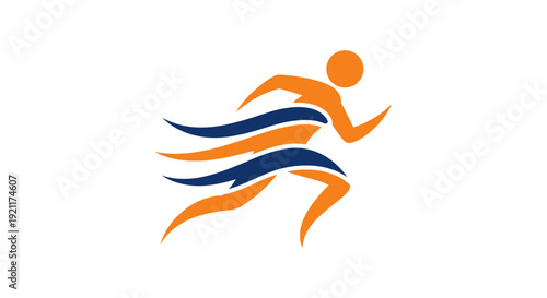 Vector illustration of a business team and fitness people jumping in silhouette style as a symbol of sport competition and health success icon