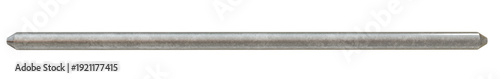 Foto realistic 3d render of a long tapered metallic rod with weathered brushed steel