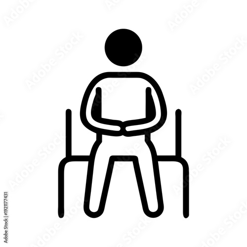 A man sitting on a black leather office chair in a modern interior designed for a professional manager to work or relax in a comfortable business seat