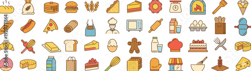 Assorted baking ingredients and utensils arranged on a kitchen countertop for food preparation and culinary activities