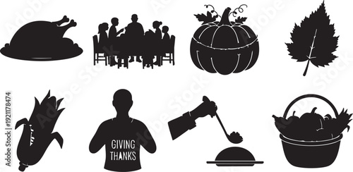 Black silhouettes collection set 23 isolated on white background vector illustration