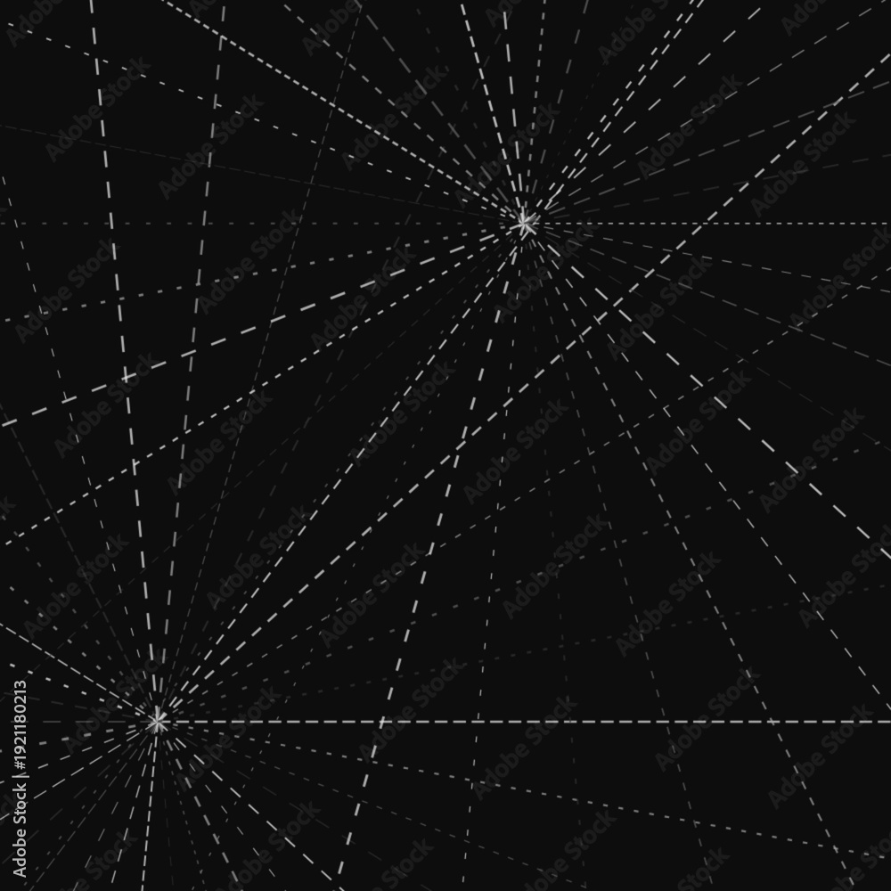 Fototapeta premium Abstract Geometric Background with Radial Dashed Lines 