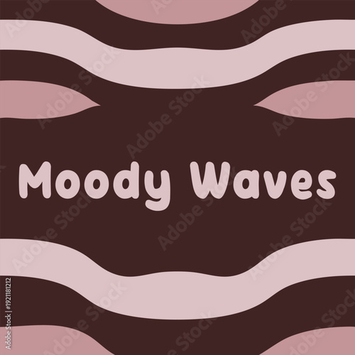 Moody Waves Pattern Banner Illustration
