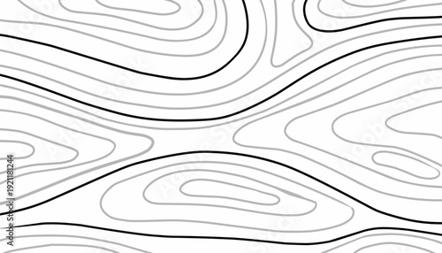 Wood Grain Seamless Pattern Vector Background with Abstract Flowing Lines Minimal Line Art Texture for Interior Surface Design