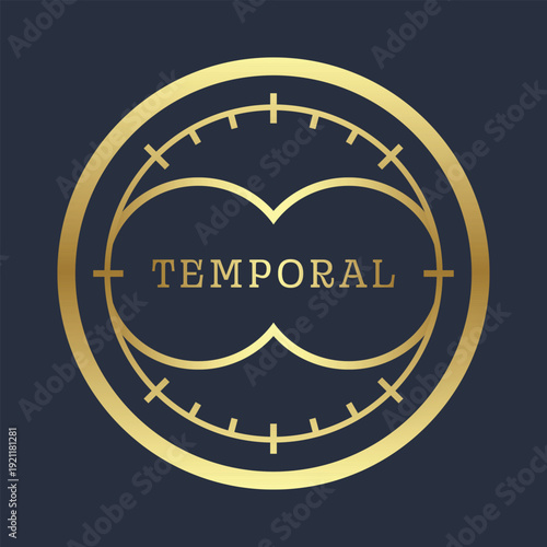 Temporal Circular Time Emblem Illustration