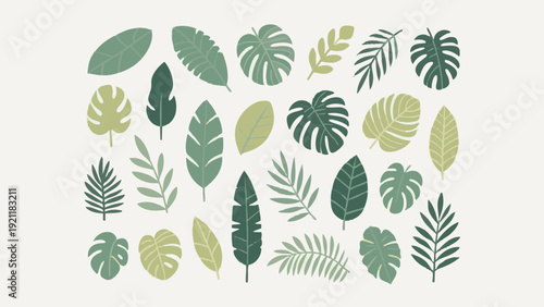 A simple leaf illustration evoking a tropical paradise. Vacation.