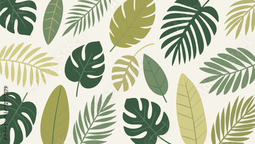 A simple leaf illustration evoking a tropical paradise. Vacation.