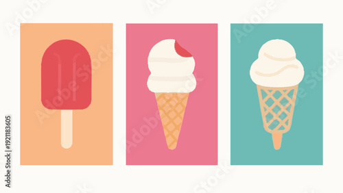 Simple illustration of ice cream.