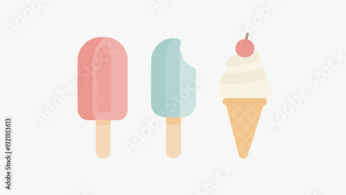 Simple illustration of ice cream.