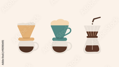 A simple illustration of a coffee dripper.