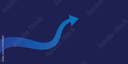 Background waves arrows. Business goals and objectives Banner template