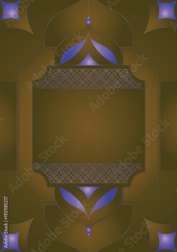 Abstract Islamic brown background 