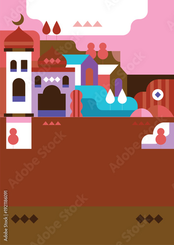 Islamic background with mosque ornaments