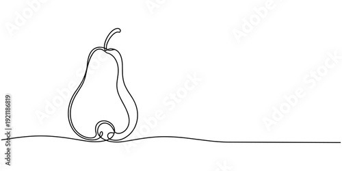cashew apple continuous one line drawing, One continuous line drawing whole healthy organic cashew apple for orchard logo identity. Fresh Brazilian caju concept for fruit garden icon. Modern single