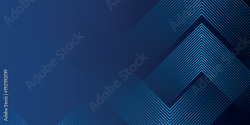 Blue abstract background with glowing arrow lines. Modern shiny blue geometric lines design. Technology futuristic concept. Suit for cover, header, poster, banner, web vector eps10