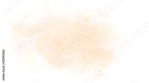 Soft Peach Colored Watercolor Splash on White Background vector illustration