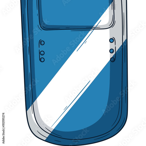 Riot Shield Protection Security Law Enforcement Defense Blue White