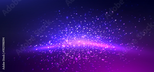 Technology futuristic dot blue and purple glowing background.